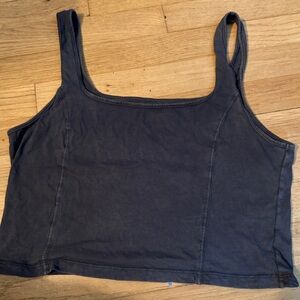 Women's aerie Charcoal Gray Crop Top Sz XL